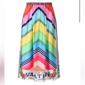 Colorful Chevron me369 midi skirt